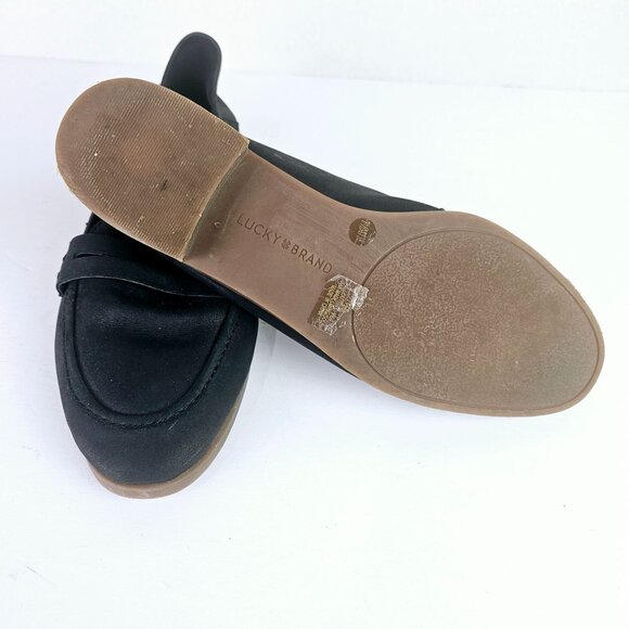 Lucky Brand Caylon Black Soft Leather Loafer Slip-on Shoes, Size 7 1/2 - Picture 6 of 7